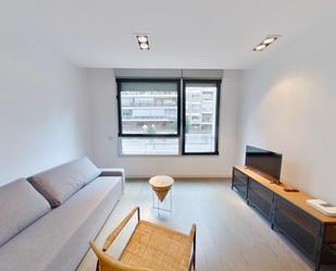 Sala d'estar de Apartament de lloguer en  Madrid Capital amb Aire condicionat i Balcó