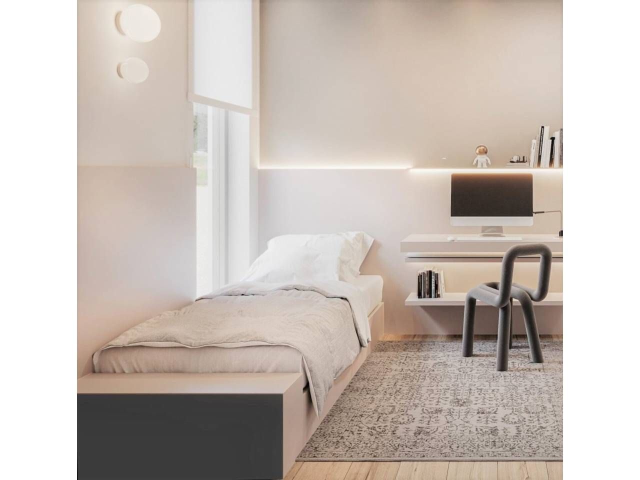 Dormitori de Casa o xalet en venda en Girona Capital amb Calefacció, Jardí privat i Parquet