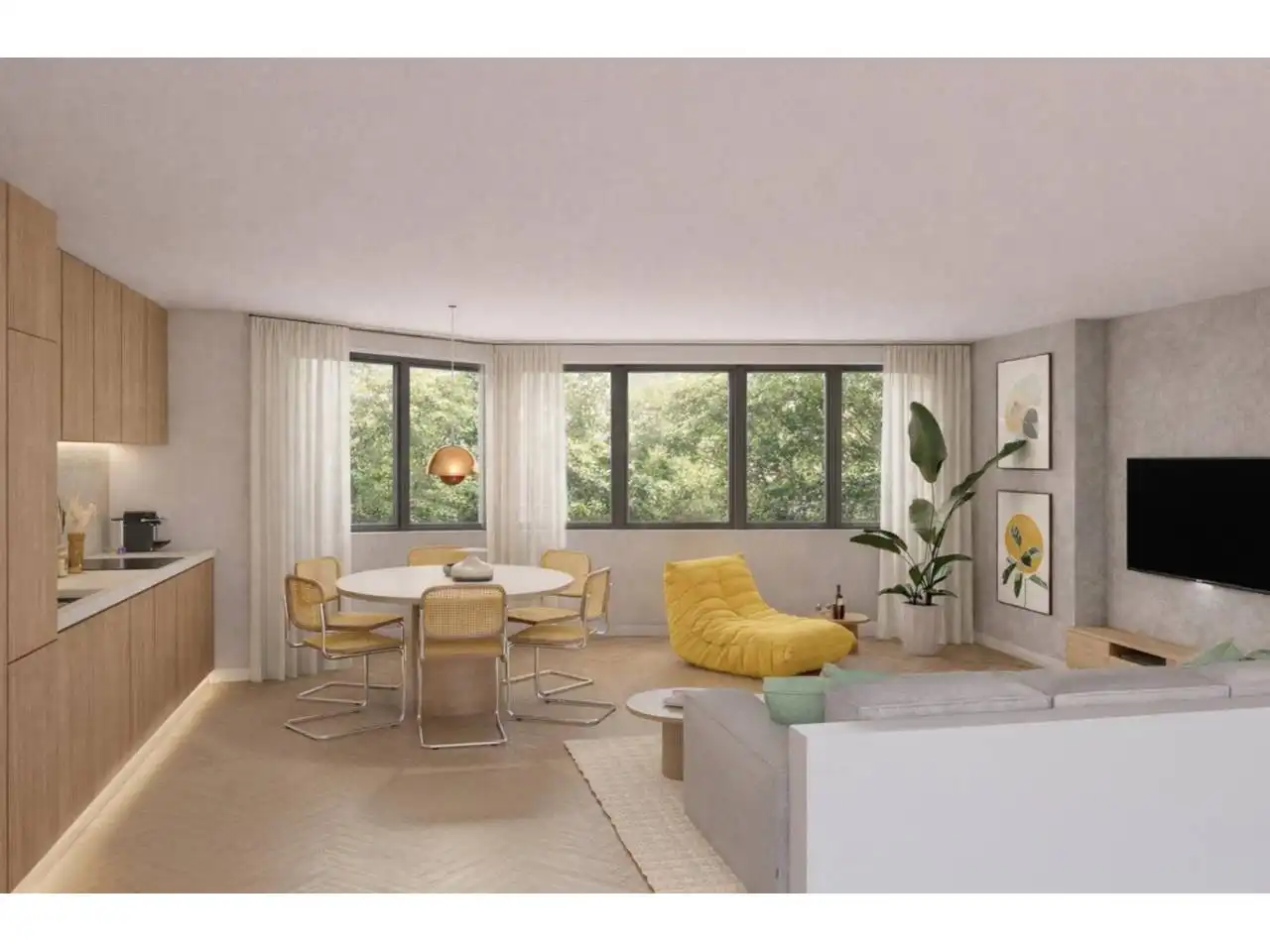 Wohnzimmer von Maisonette zum Verkauf in  Barcelona Capital mit Heizung, Parkett und Terrasse