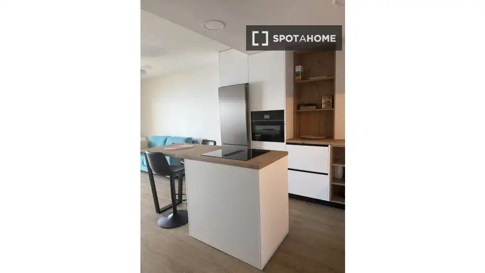 Cuina de Apartament per a compartir en Calpe / Calp amb Aire condicionat, Terrassa i Moblat