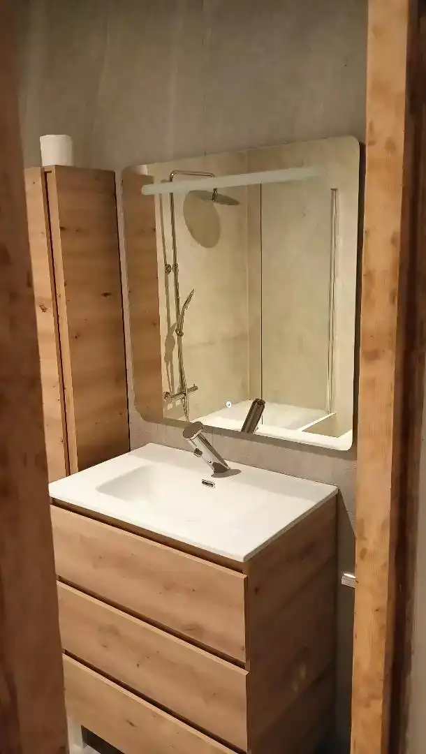 Bany de Casa adosada de lloguer en Lalueza amb Aire condicionat, Jardí privat i Parquet