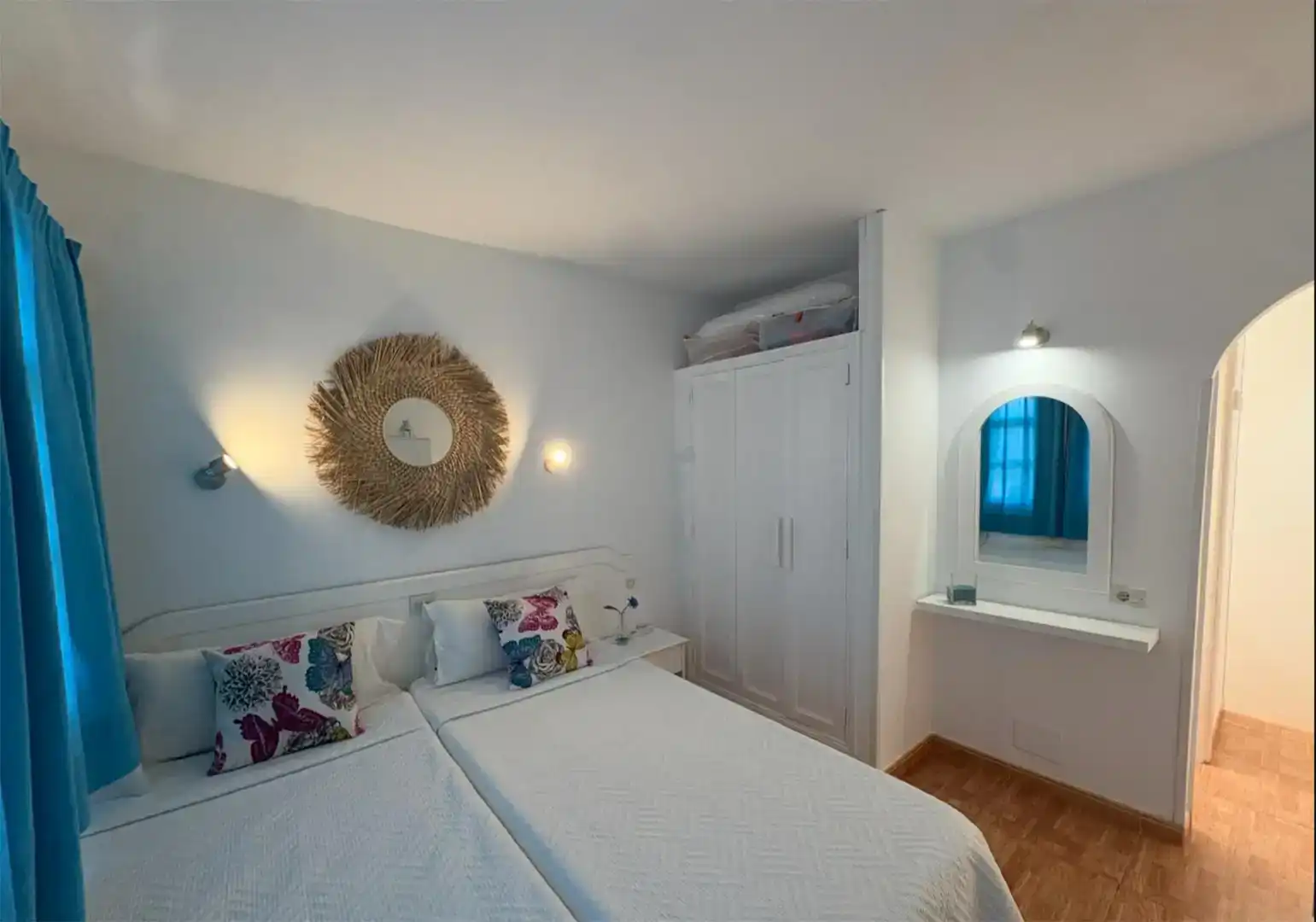 Schlafzimmer von Wohnung zur Miete in San Bartolomé de Tirajana mit Klimaanlage, Schwimmbad und Balkon