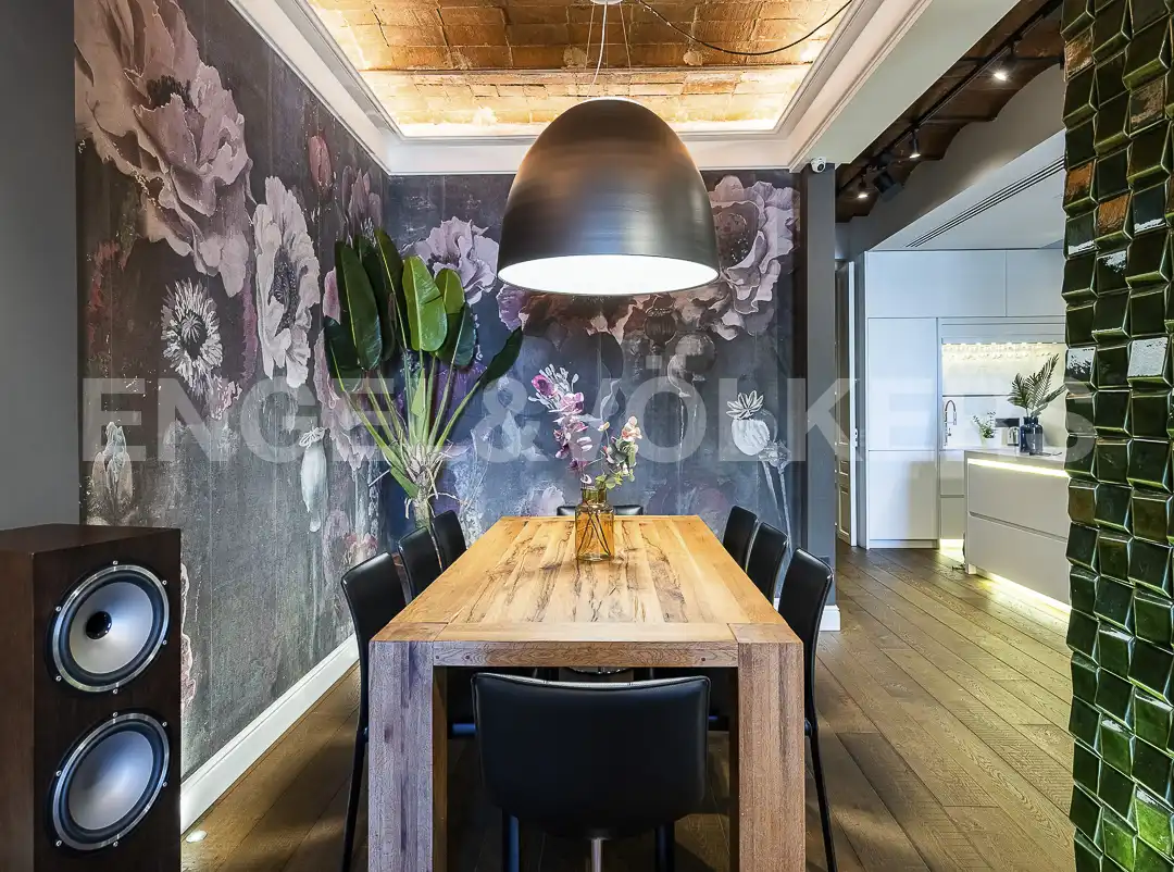 Comedor de Piso de alquiler en Barcelona con Aire acondicionado, Calefacción y Parquet