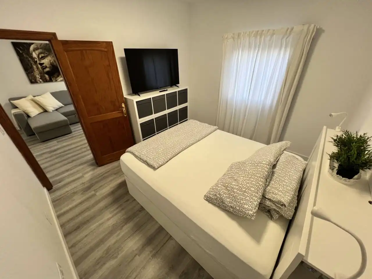 Bedroom of Flat for sale in Arona  with Parquet flooring and Furnished