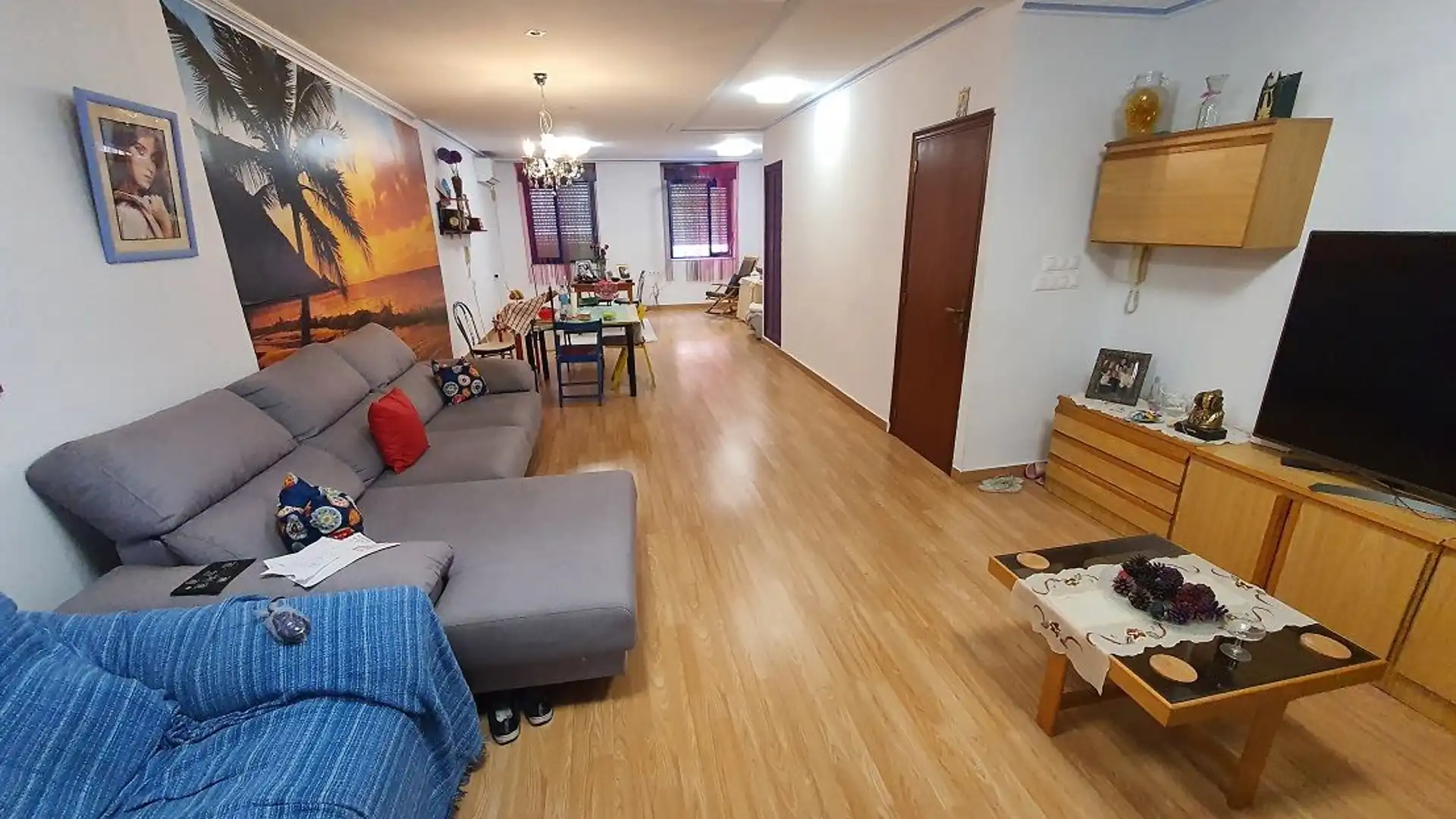 Living room of Duplex for sale in Elche / Elx  with Air Conditioner, Parquet flooring and Terrace