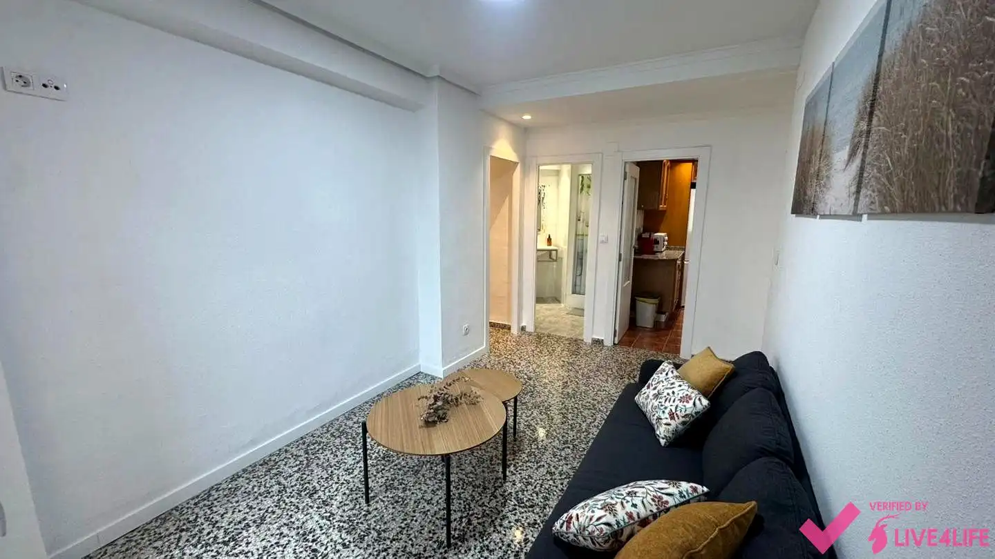 Sala de estar de Piso para compartir en Valencia con Calefacción y Amueblado
