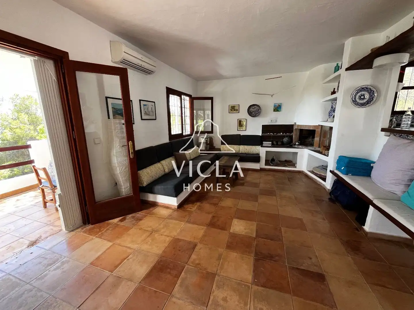 Sala de estar de Casa o chalet de alquiler en Sant Josep de sa Talaia con Aire acondicionado, Calefacción y Terraza