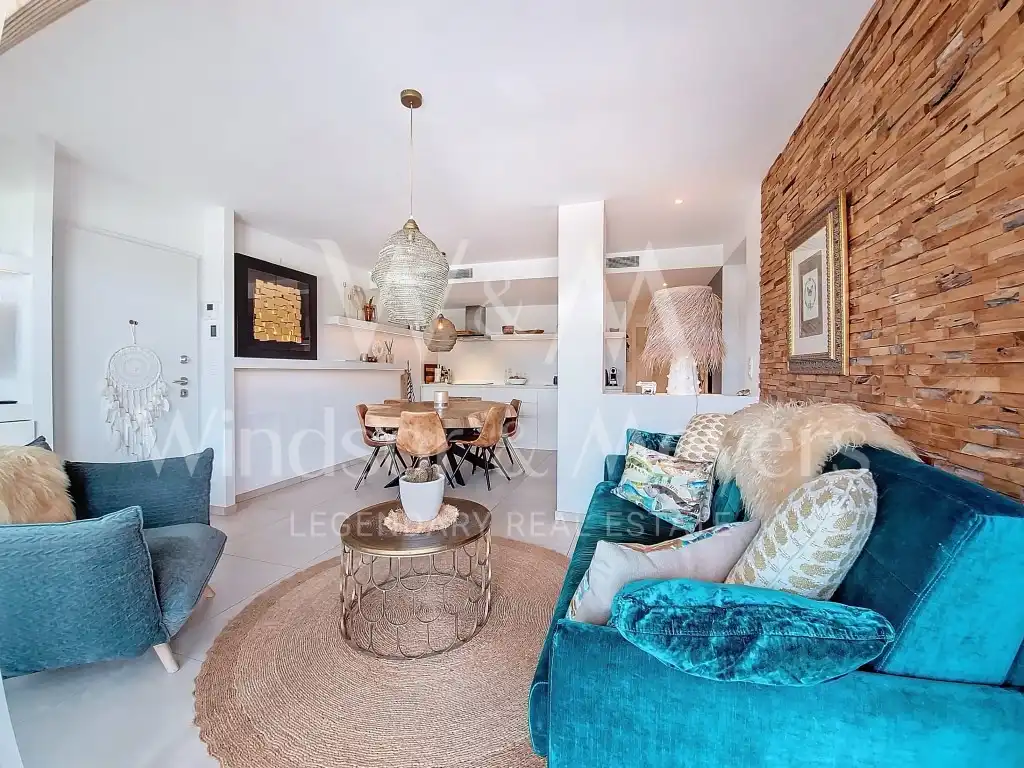 Living room of Flat for sale in Sant Josep de sa Talaia  with Air Conditioner, Furnished and Oven