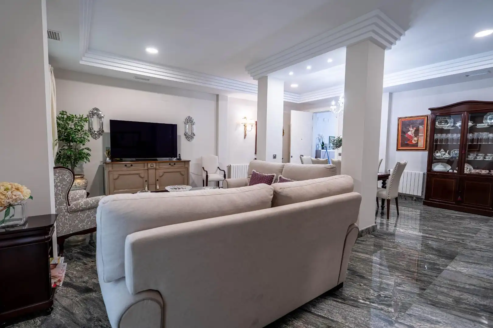 Wohnzimmer von Dachboden zum Verkauf in Sevilla mit Klimaanlage, Heizung und Terrasse
