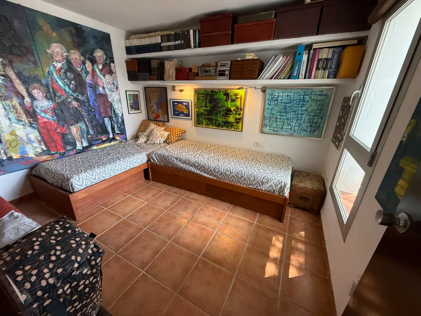 Schlafzimmer von Dachboden zum Verkauf in Santa Eulària des Riu mit Klimaanlage, Heizung und Terrasse