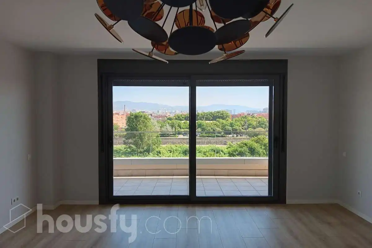 Wohnzimmer von Wohnung zur Miete in Sant Adrià de Besòs mit Klimaanlage und Balkon