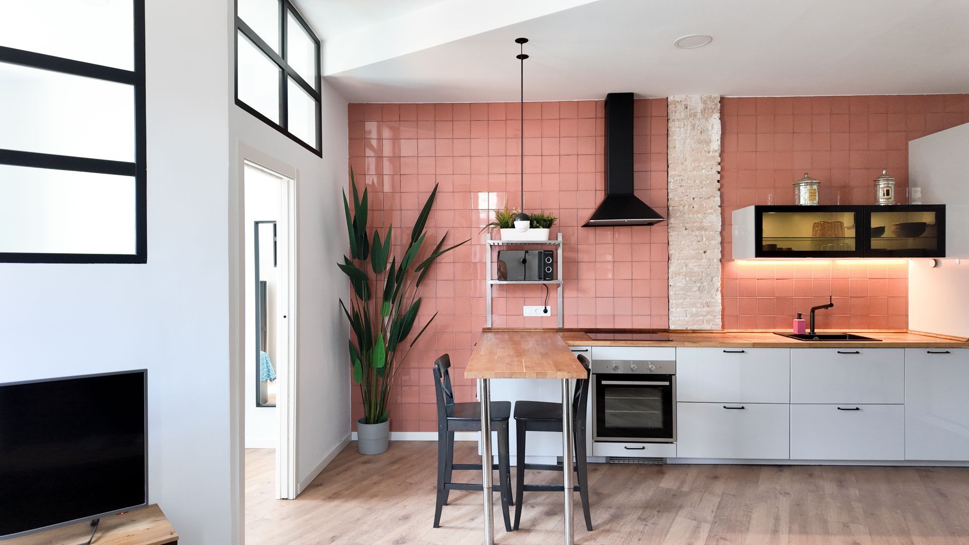 Kitchen of Flat to rent in  Valencia Capital  with Air Conditioner, Heating and Furnished