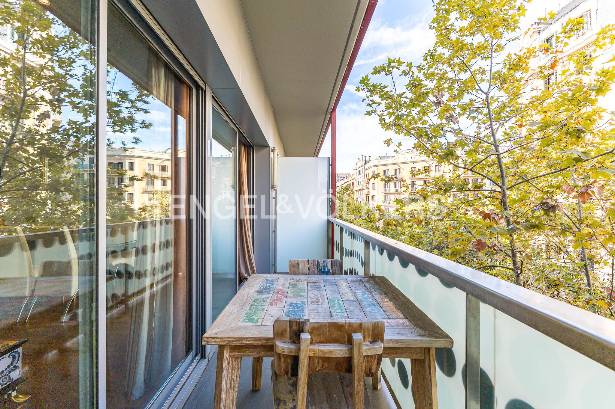 Balcony of Apartment for sale in  Barcelona Capital  with Heating, Parquet flooring and Terrace