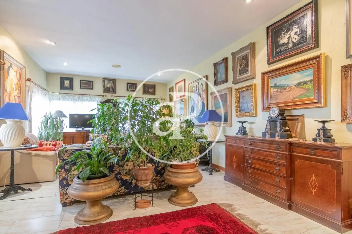 Living room of Houses for sale in Madrid  with Heating, Private garden and Terrace