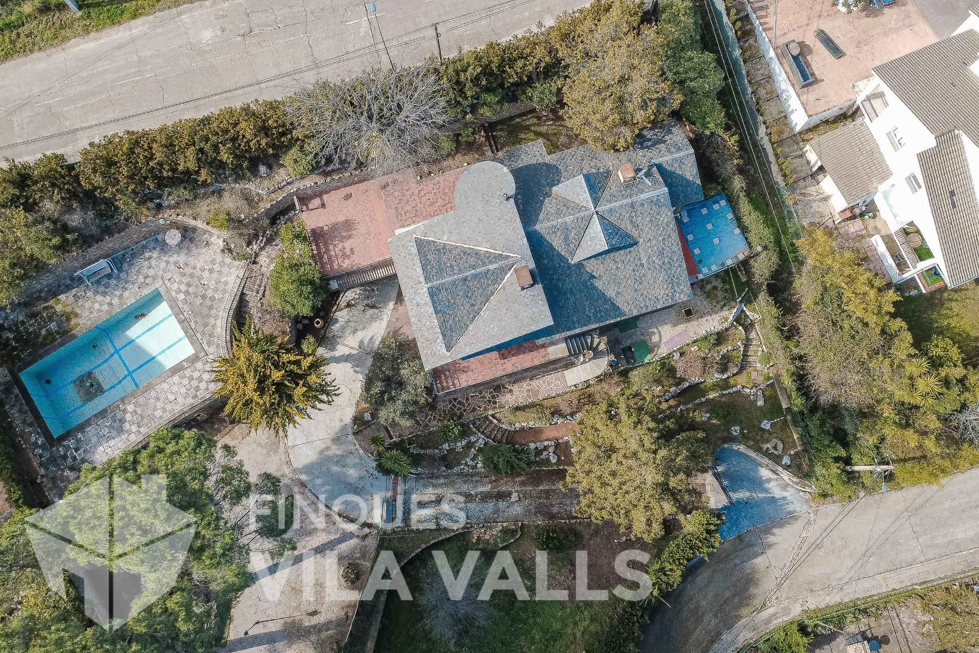 Vista exterior de Casa o xalet en venda en Bigues i Riells del Fai amb Jardí privat, Terrassa i Traster