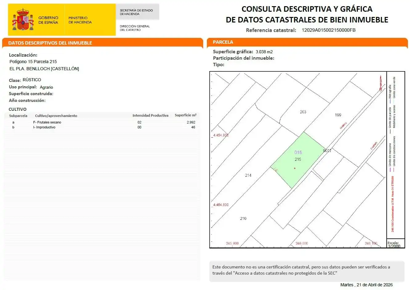 Terreny rústic en venda a Benlloc, imagen 11