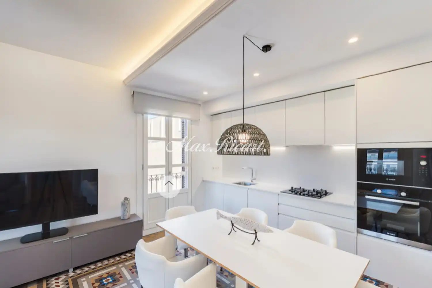 Wohnzimmer von Wohnung zur Miete in Barcelona mit Klimaanlage, Heizung und Terrasse