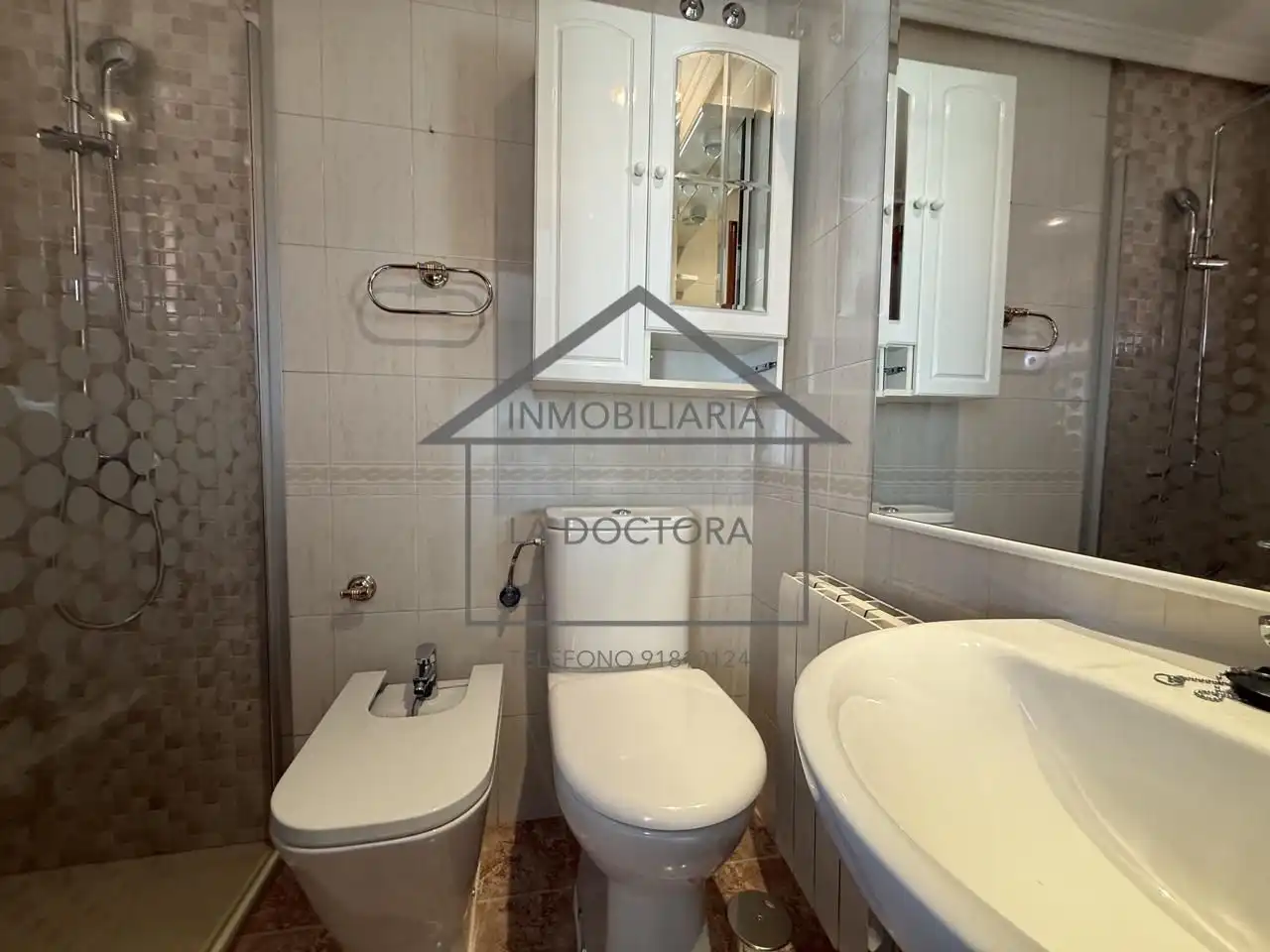 Badezimmer von Wohnung zur Miete in Móstoles mit Heizung, Parkett und Terrasse