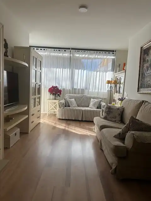 Sala de estar de Piso en venta en Castelldefels con Aire acondicionado, Calefacción y Parquet