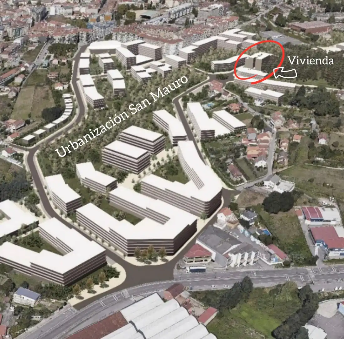 Vista exterior de Piso en venta en Pontevedra Capital  con Parquet, Trastero y Balcón