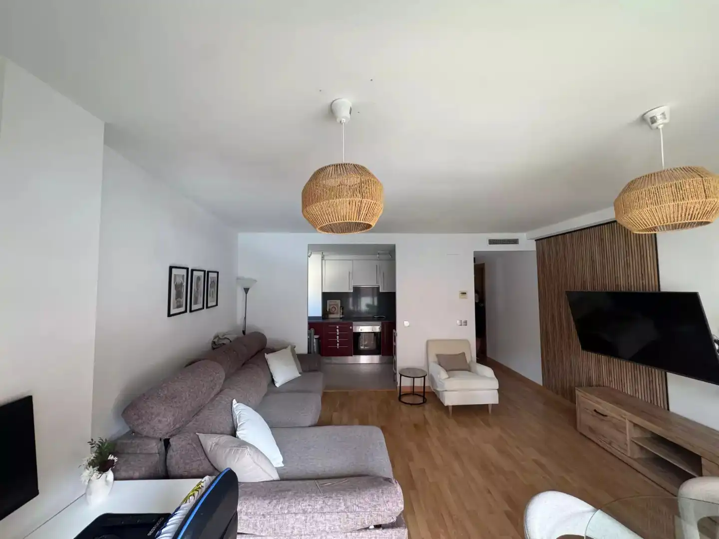 Sala de estar de Piso en venta en Figueres con Aire acondicionado, Calefacción y Parquet