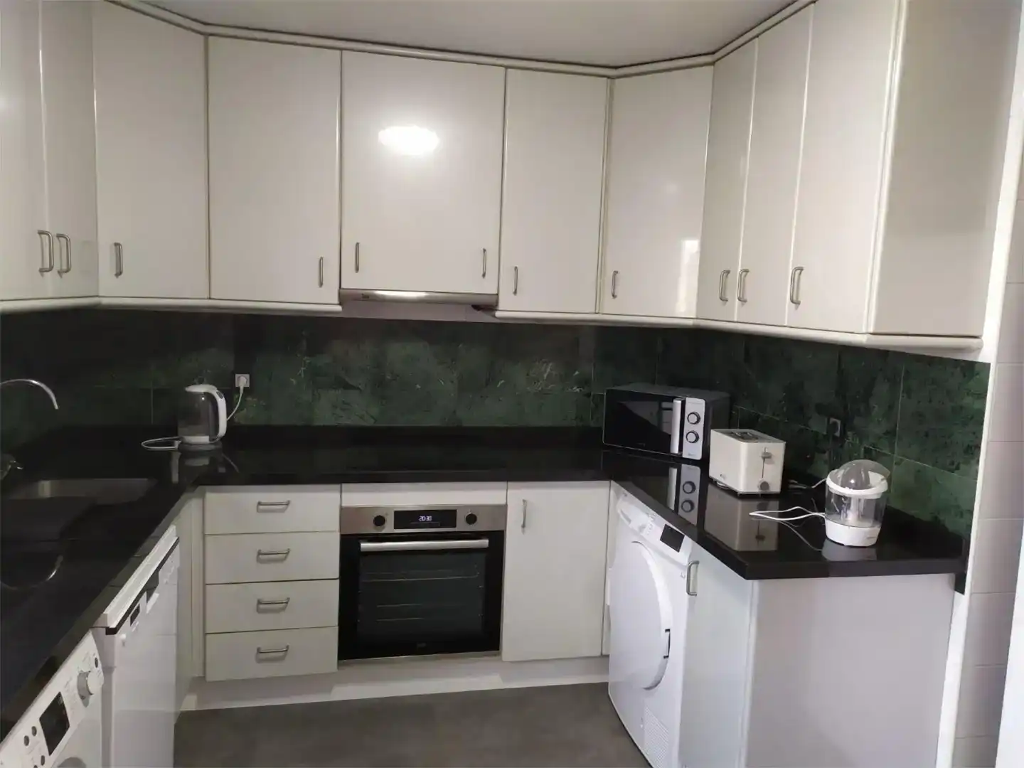 Kitchen of Flat for rent in Marbella  with Air Conditioner and Furnished