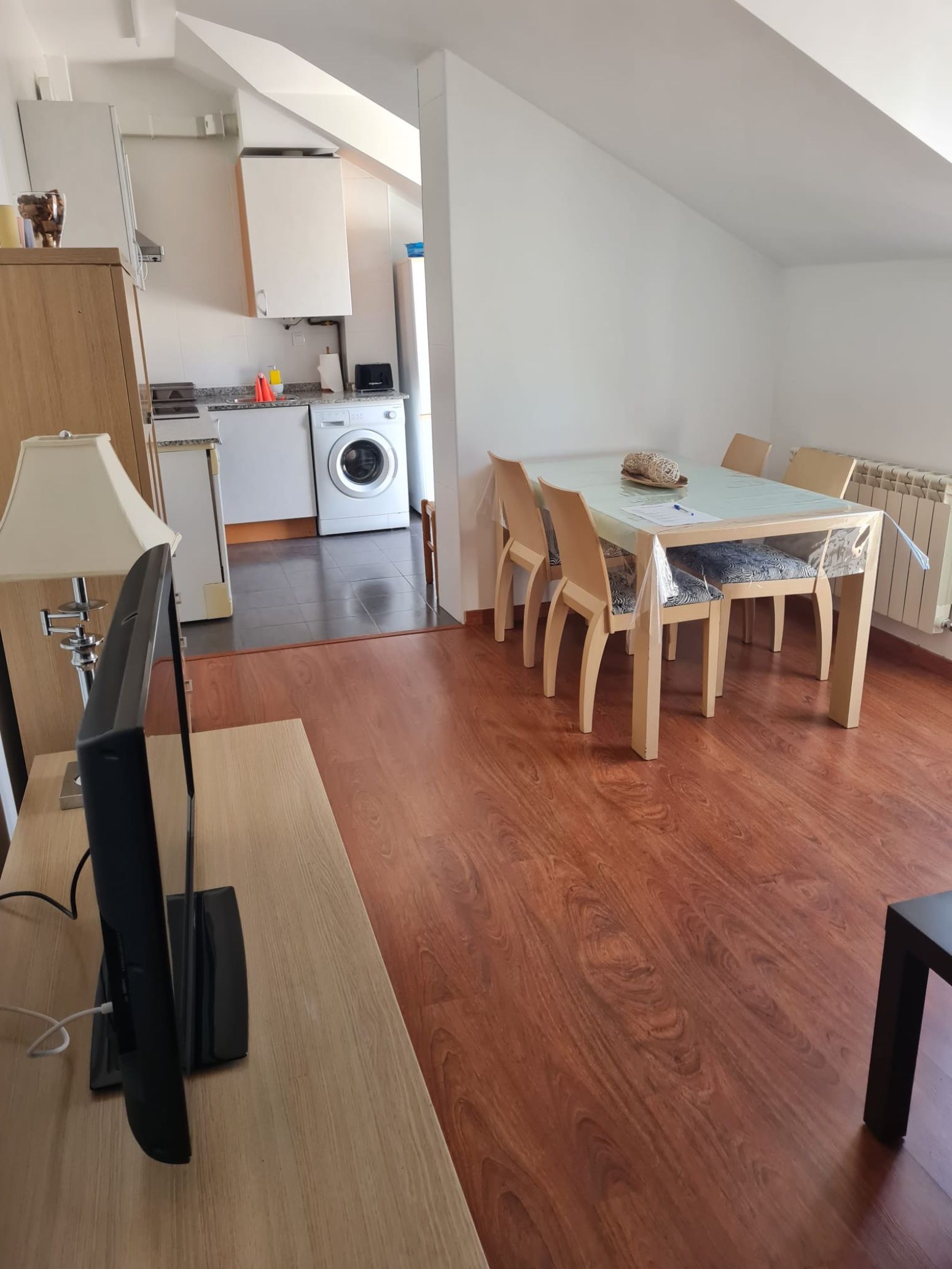 Dining room of Attic for sale in Castañeda  with Heating, Parquet flooring and Terrace