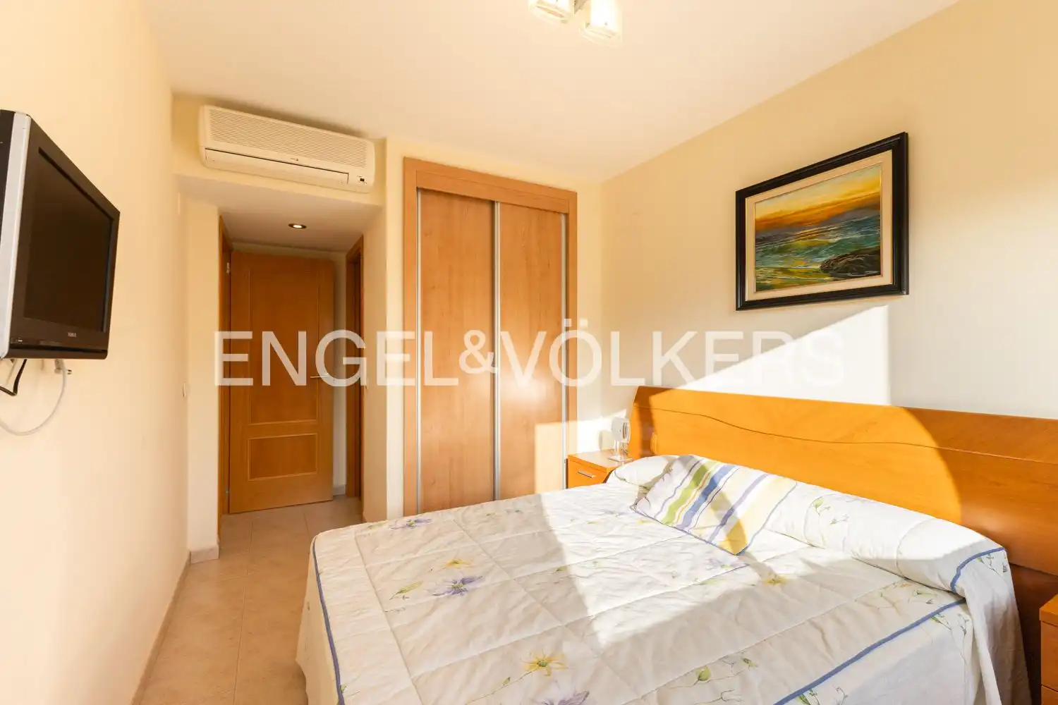 Schlafzimmer von Wohnung zum Verkauf in Oropesa del Mar / Orpesa mit Klimaanlage, Heizung und Privatgarten