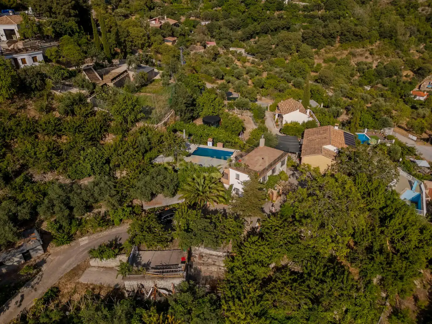 Vista exterior de Casa o chalet en venta en Güéjar Sierra con Jardín privado, Trastero y Piscina
