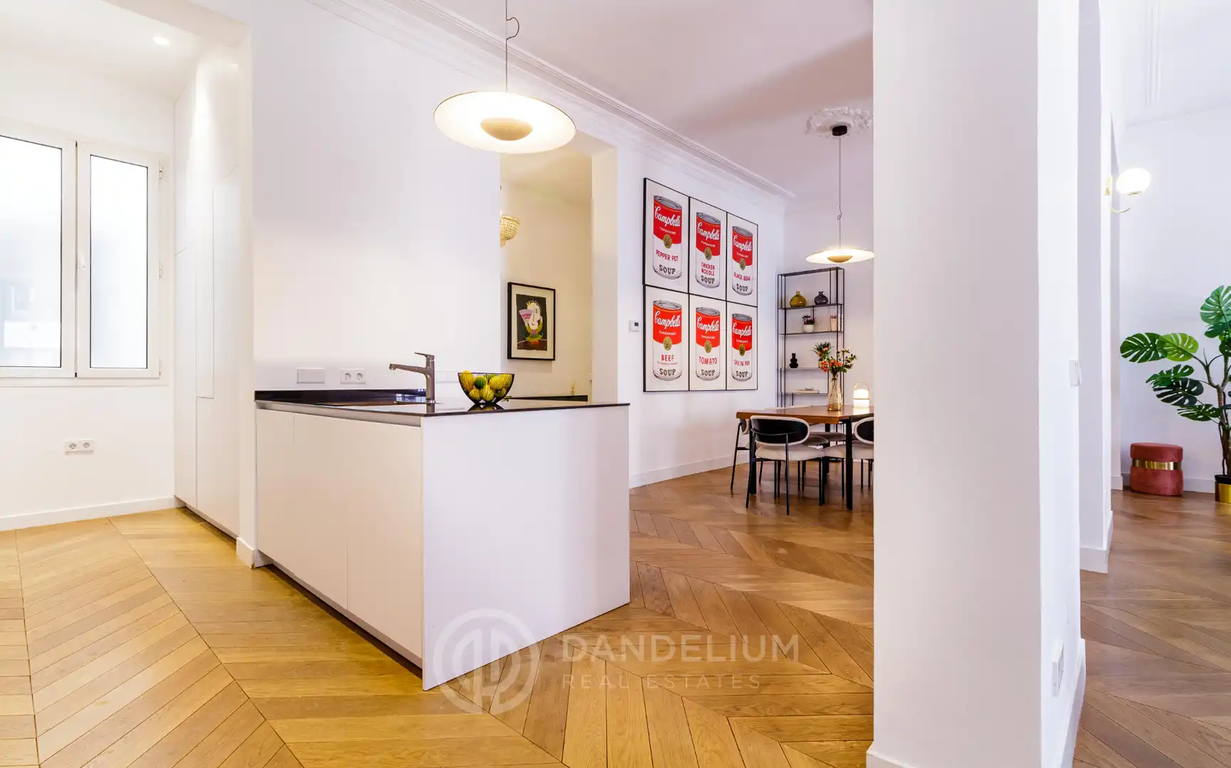 Cocina de Piso de alquiler en Madrid con Aire acondicionado, Calefacción y Parquet