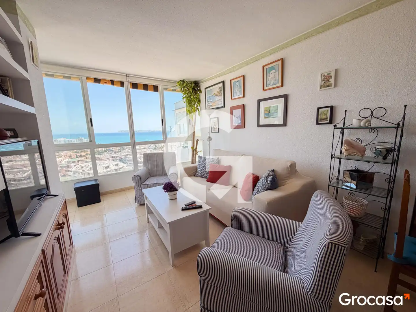 Sala de estar de Piso en venta en Benalmádena con Aire acondicionado, Jardín privado y Terraza