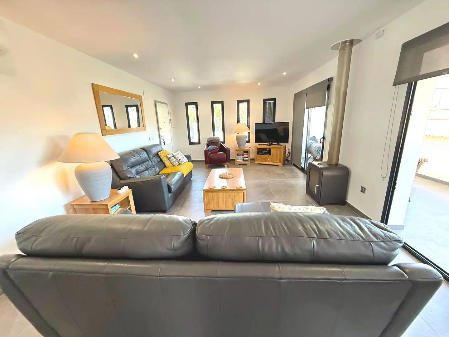 Sala de estar de Casa o chalet en venta en Calpe / Calp con Aire acondicionado y Piscina