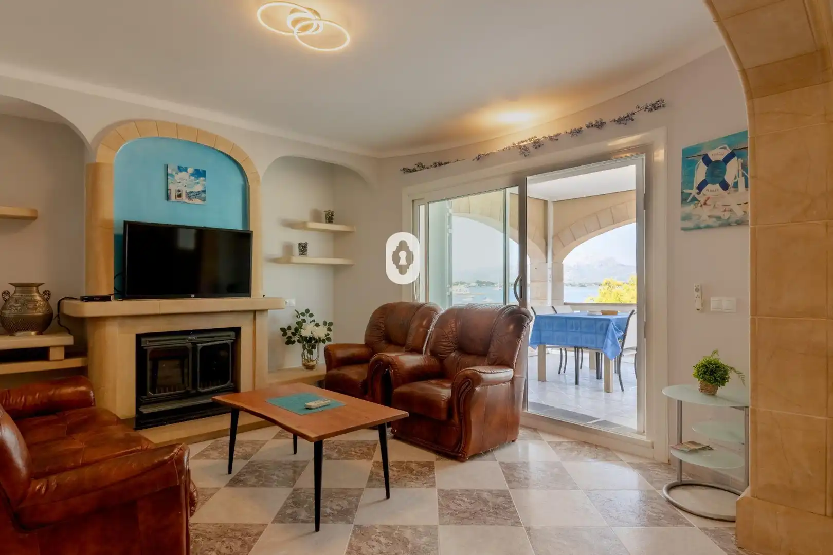 Sala d'estar de Pis en venda en Alcúdia amb Aire condicionat, Jardí privat i Terrassa
