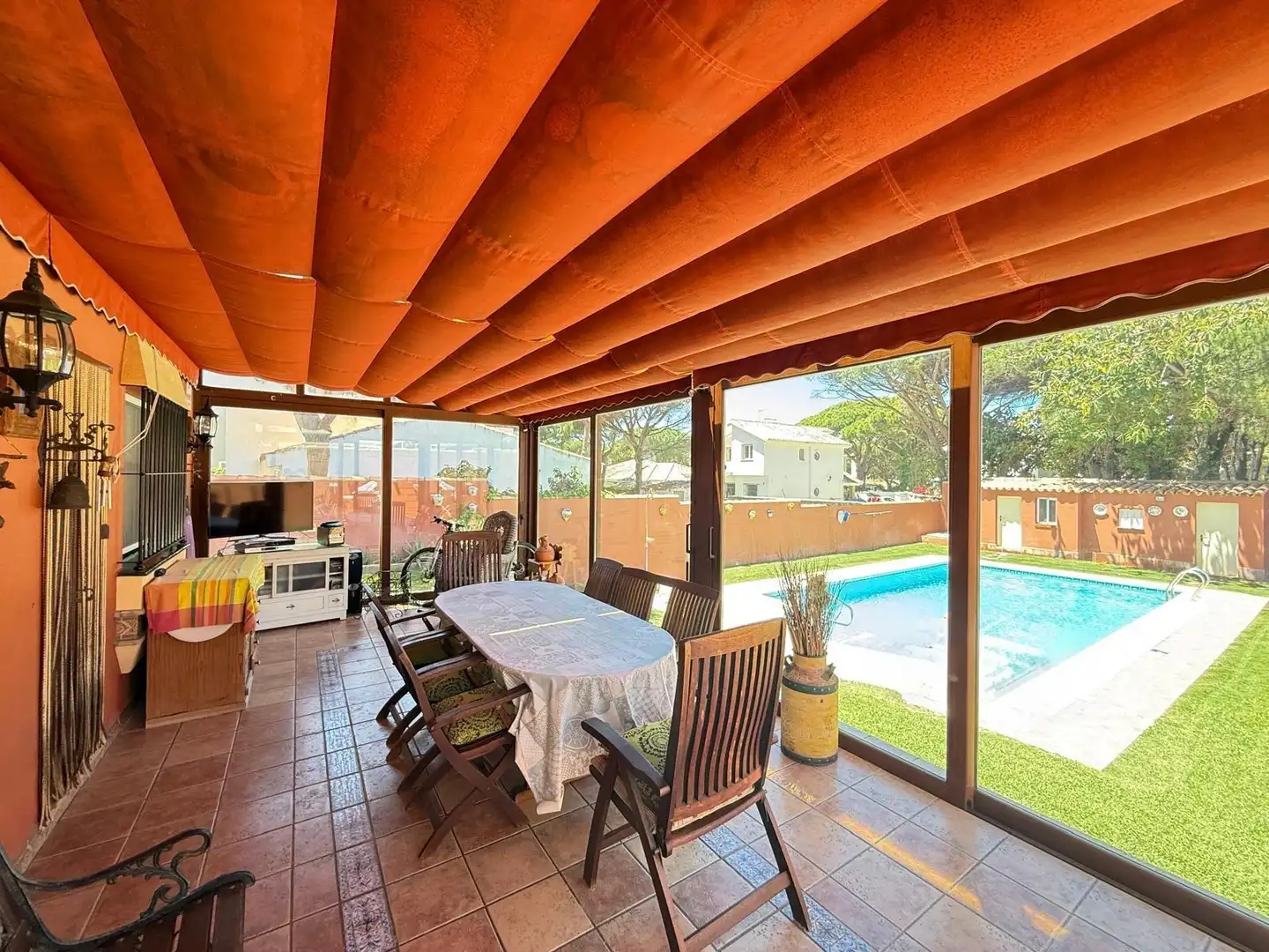 Terraza de Casa o chalet en venta en Chiclana de la Frontera con Aire acondicionado, Jardín privado y Terraza