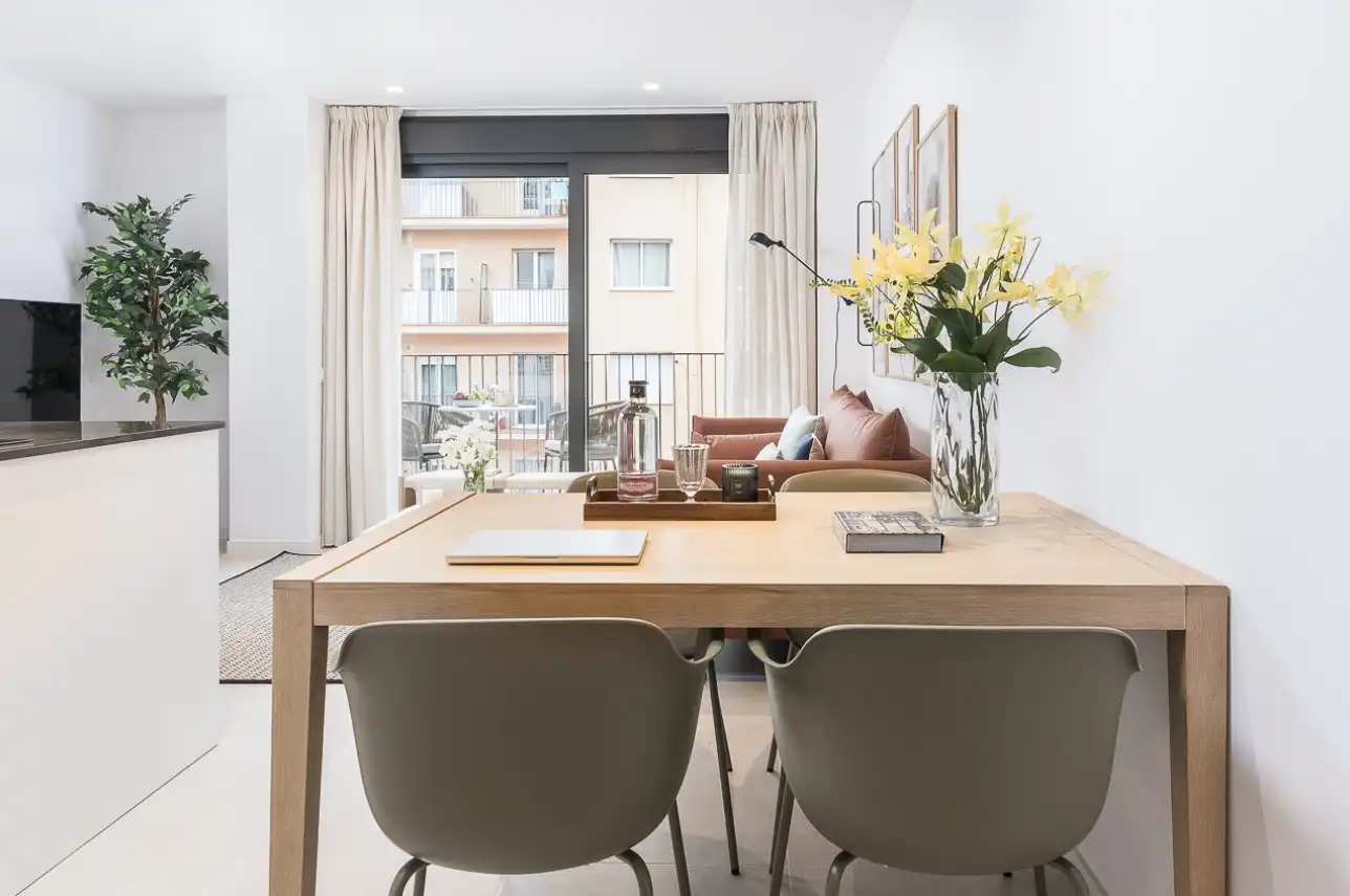 Sala d'estar de Apartament de lloguer en Barcelona amb Aire condicionat, Calefacció i Moblat