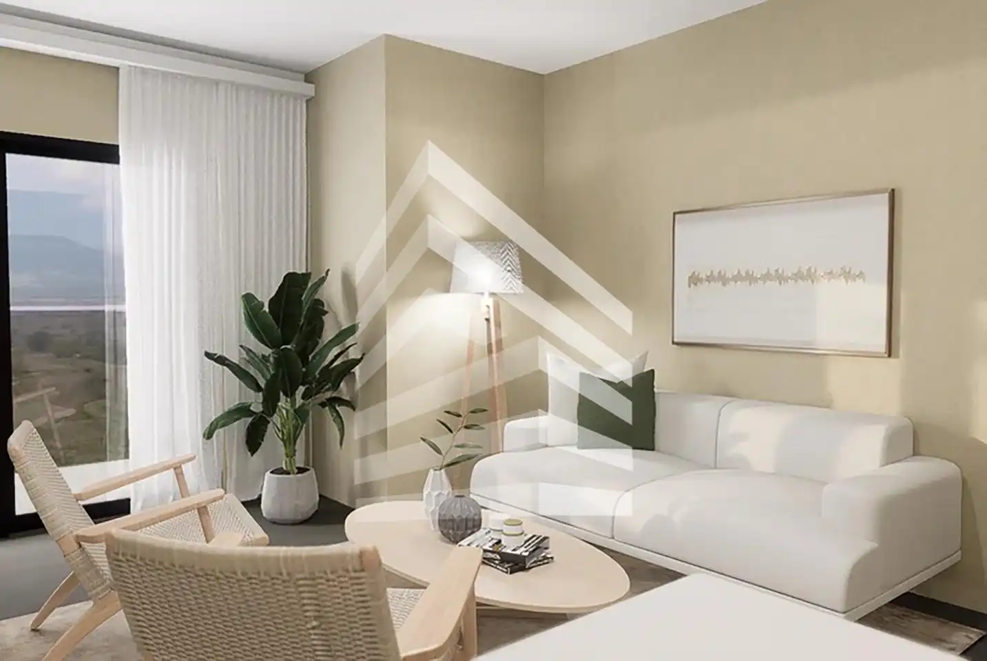 Wohnzimmer von Einfamilien-Reihenhaus zum Verkauf in Cardona mit Privatgarten, Terrasse und Balkon