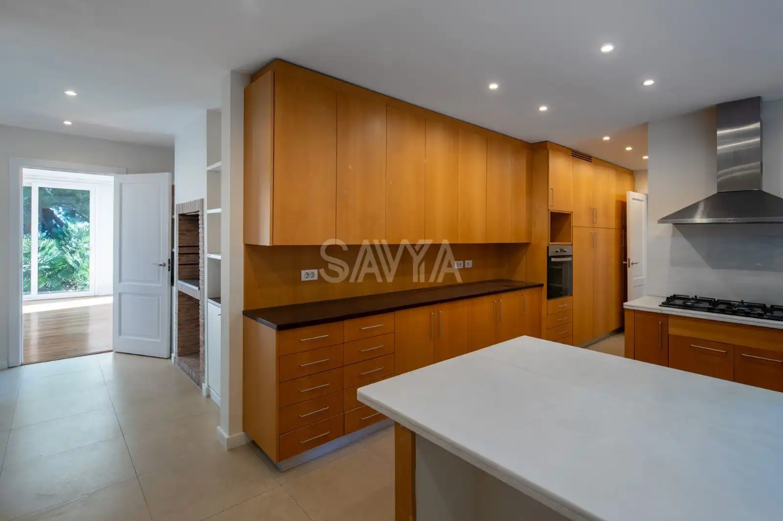 Cocina de Casa o chalet de alquiler en Barcelona con Aire acondicionado, Calefacción y Parquet
