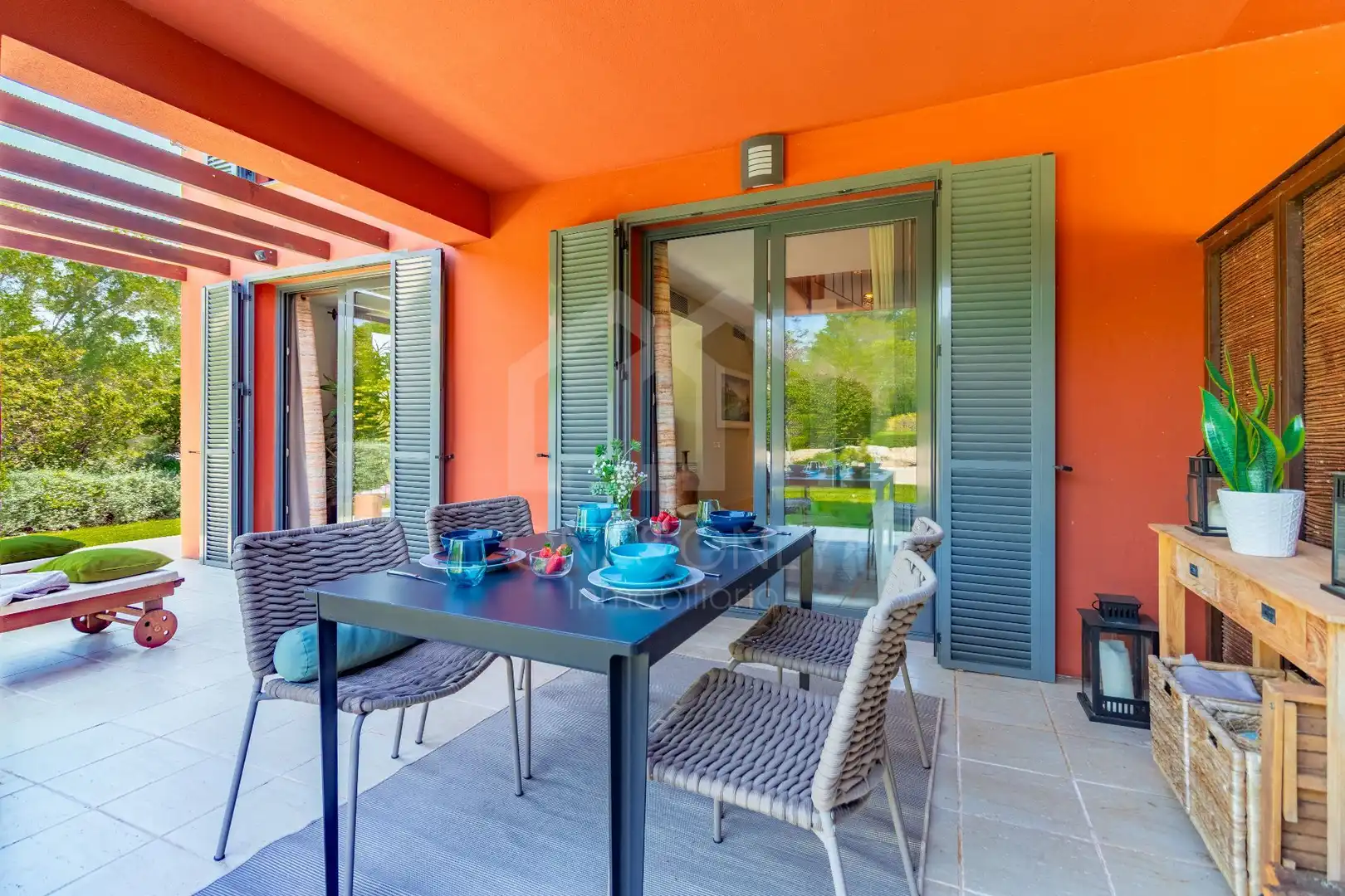 Terrasse von Haus oder Chalet zur Miete in Mont-roig del Camp mit Klimaanlage, Heizung und Privatgarten