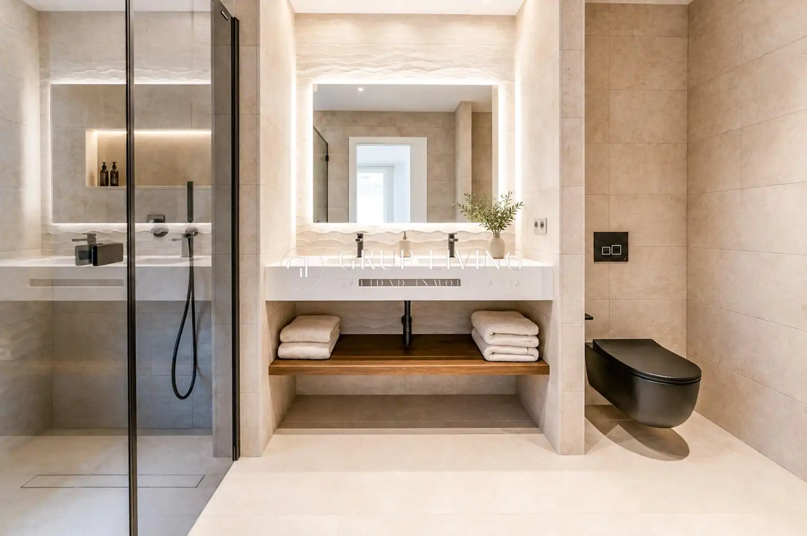 Badezimmer von Haus oder Chalet zur Miete in Sitges mit Klimaanlage, Heizung und Privatgarten