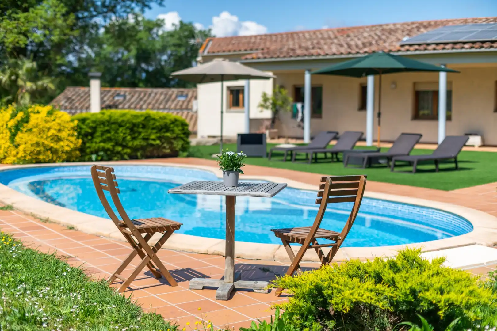 Swimming pool of Houses for sale in Vilademuls  with Air Conditioner, Heating and Terrace