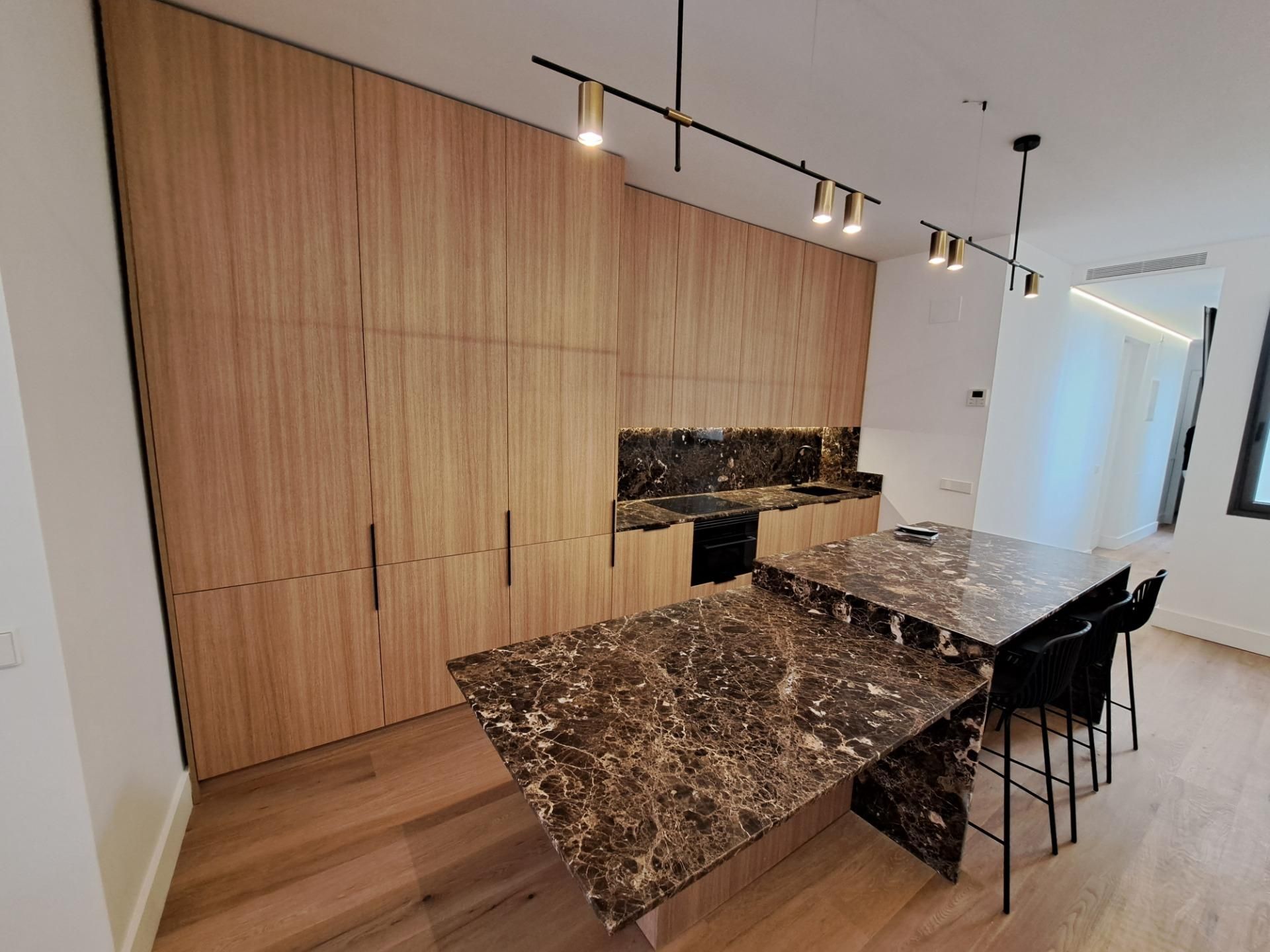 Kitchen of Apartment for sale in  Madrid Capital  with Air Conditioner, Heating and Balcony