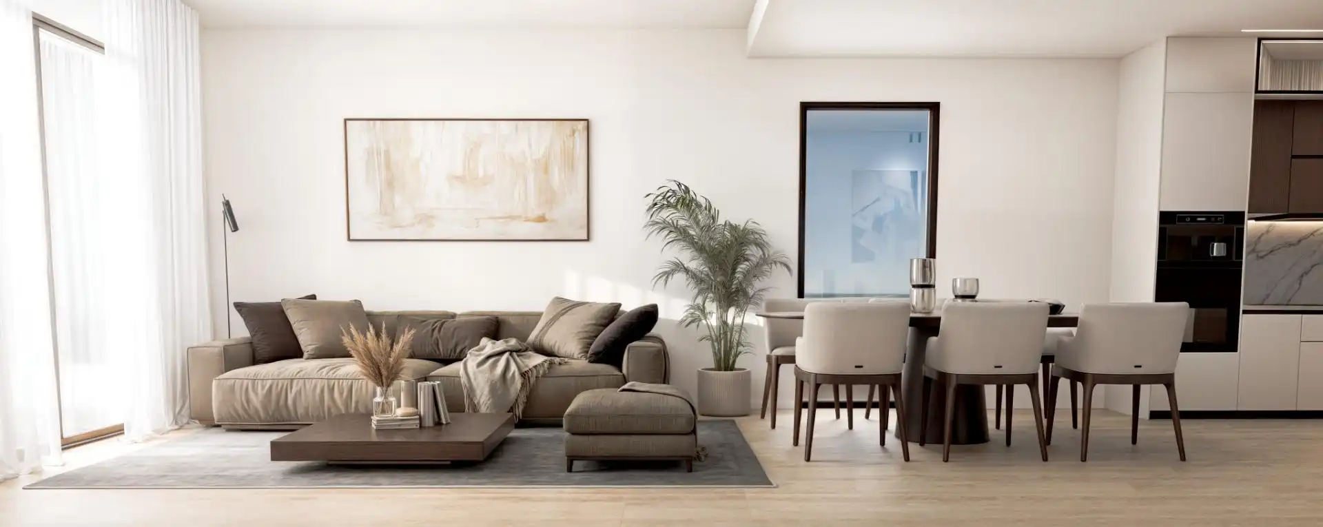 Sala d'estar de Apartament en venda en Finestrat amb Aire condicionat, Terrassa i Piscina comunitària