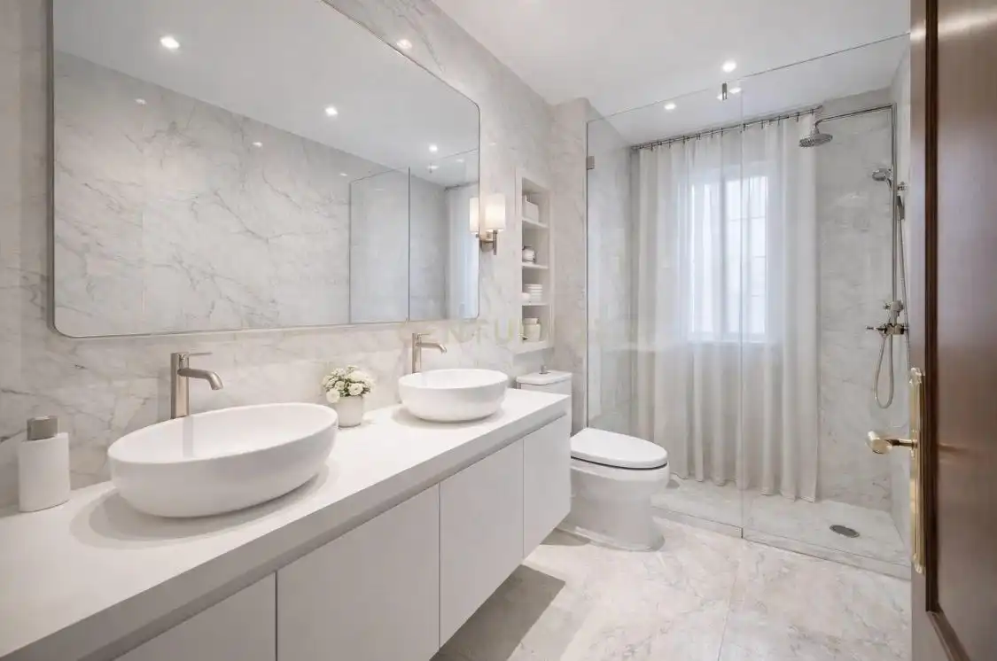Baño de Casa o chalet en venta en Madrid con Aire acondicionado, Jardín privado y Trastero