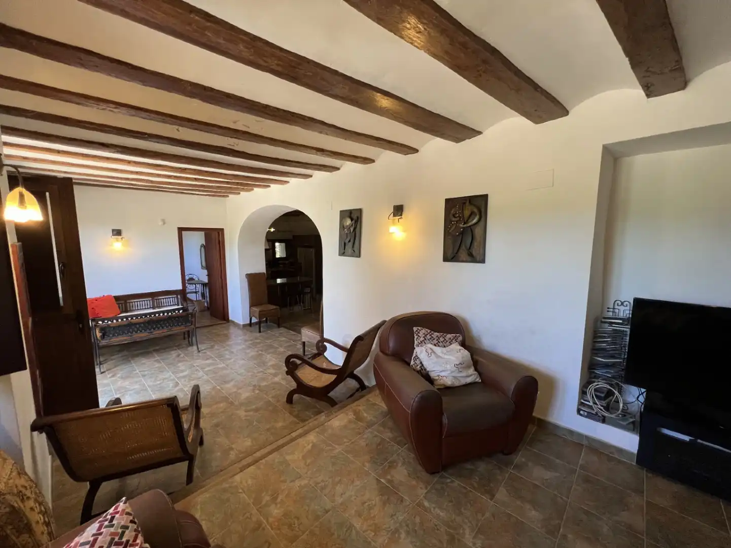 Sala de estar de Finca rústica en venta en Ibi con Aire acondicionado, Jardín privado y Trastero