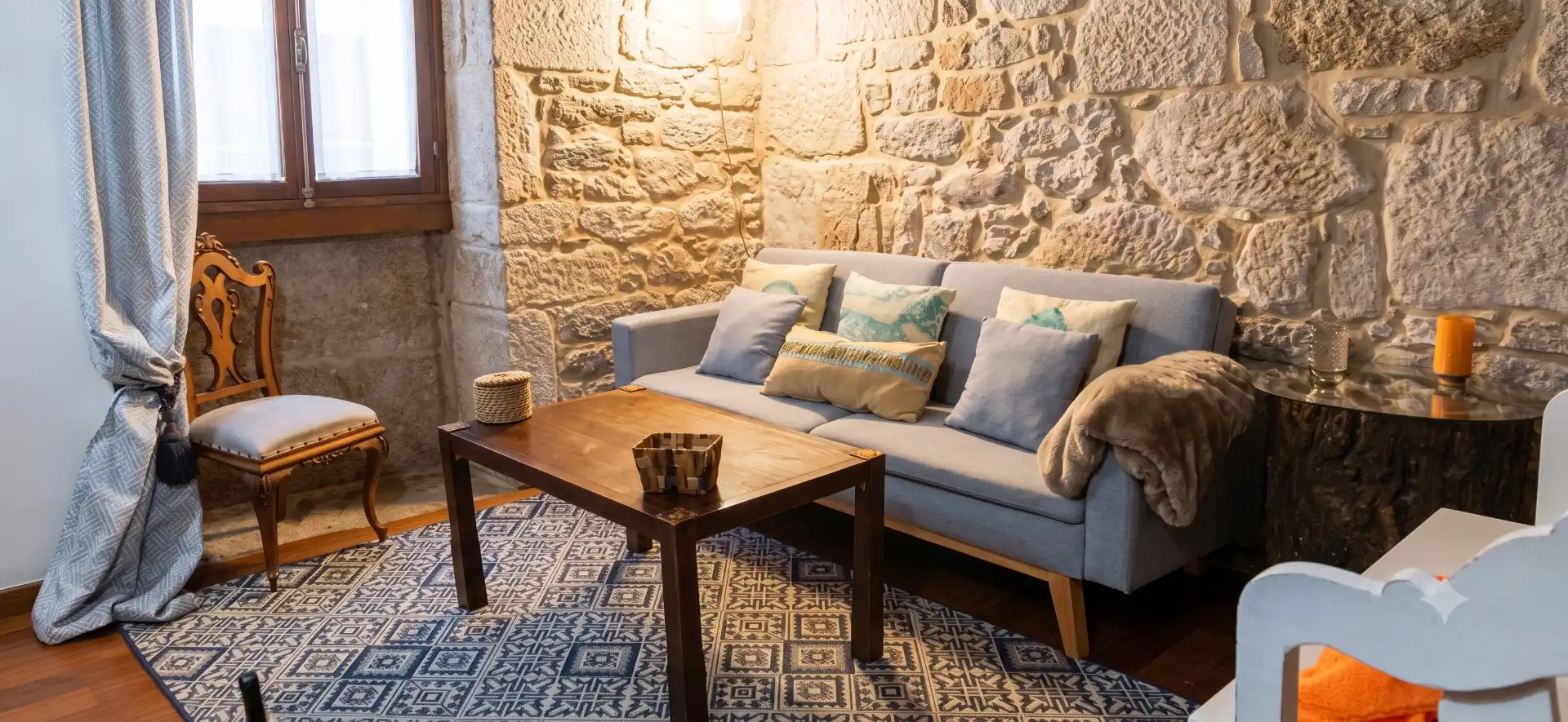 Sala de estar de Casa o chalet en venta en Muros con Amueblado