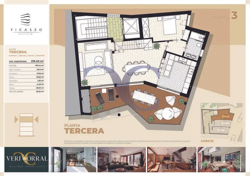 Maisonette zum Verkauf in Noreña mit Heizung, Terrasse und Abstellraum