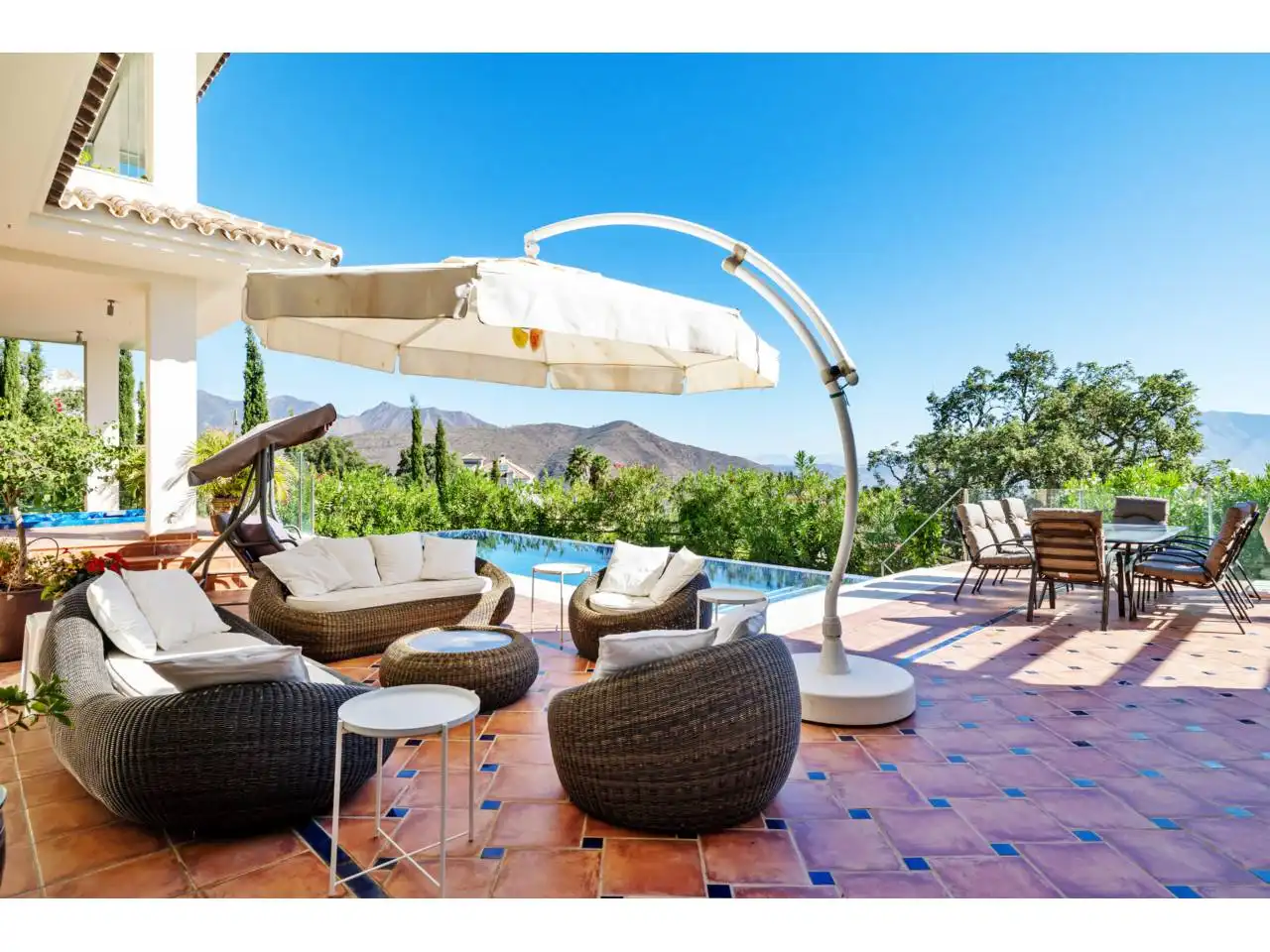 Terraza de Casa o chalet en venta en Ojén con Aire acondicionado, Calefacción y Jardín privado
