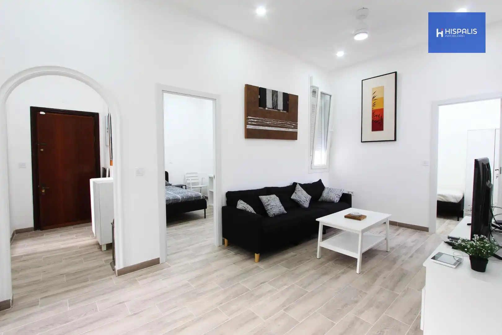 Sala d'estar de Pis de lloguer en Sevilla amb Aire condicionat i Moblat