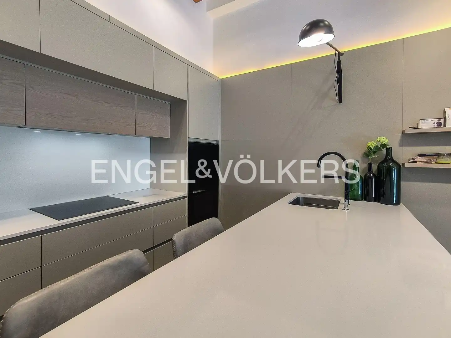 Cocina de Piso de alquiler en Barcelona con Aire acondicionado, Calefacción y Parquet