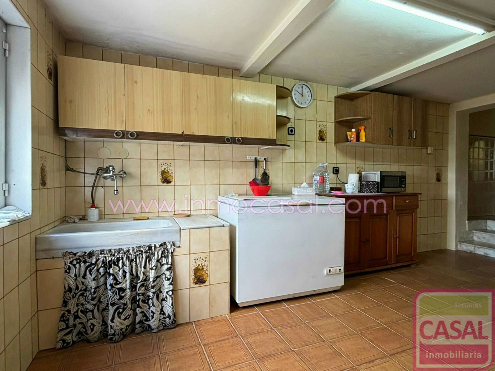 Kitchen of House or chalet for sale in Langreo  with Heating, Terrace and Furnished